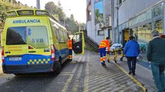 Entrada del servicio de urgencias del Hospital Montecelo, en Pontevedra, en una imagen de este mes de noviembre