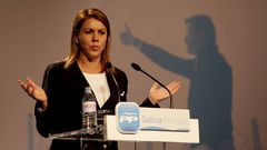 Mar�a Dolores de Cospedal, en un mit�n en Nar�n.