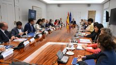 Una reuni�n del Consejo de Ministros, presidida por Pedro S�nchez.