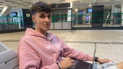 Bruno, usuario de autob�s�entre Vigo y Pontevedra