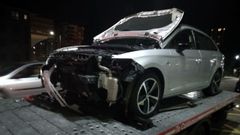 As� qued� el coche tras el accidente