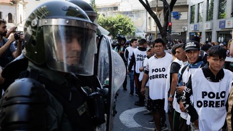 Protestas contra el Gobierno en Buenos Aires, Argentina.