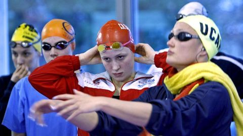 La olímpica Mireia Belmonte, también en la piscina de Pontevedra