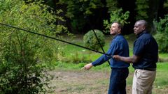 David Lammy y JD Vance de pesca.