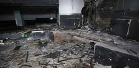 La pista central fue la zona m�s da�ada por el fuego, supuestamente provocado. 
