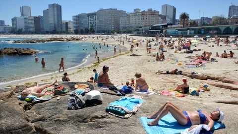 Playa de Riazor, en A Corua