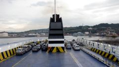 Cubierta del ferry de la cancelada lnea Gijn-Nantes, de la naviera LD Lines