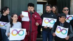 Un momento de la lectura del manifiesto en Cambados.