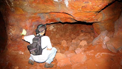 Un aspecto de la antigua mina de hierro de Paradela, cerca de Ferreirs de Abaixo