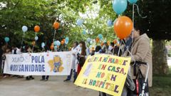 Manifestaci�n de m�dicos por el estatuto marco en la Alameda de Santiago 