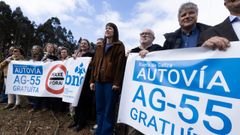 Movilizaci�n en marzo del BNG reclamando la gratuidad de la autopista AG-55.