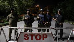 Control de seguridad en Islamabad, Pakist�n.