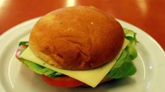 Una hamburguesa, un tipo de comida r�pida