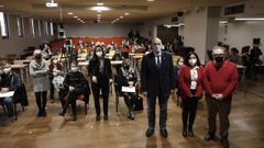 Familiares y compa�eros de los fallecidos participaron en el acto