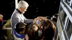 Bebeto, durante el encendido de las luces de Navidad de A Corua