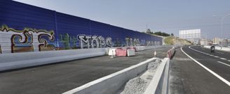 Aspecto que presentan los paneles que cercan la tercera ronda a la altura de Lonzas. 