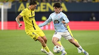 Hugo Gonz�lez, en su debut en Primera con el Celta.