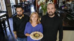 Yago Lage, Manuel Iglesias y Adri�n Cid, en O Pincho