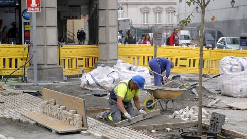 Obras en el entorno del mercado de San Agust�n