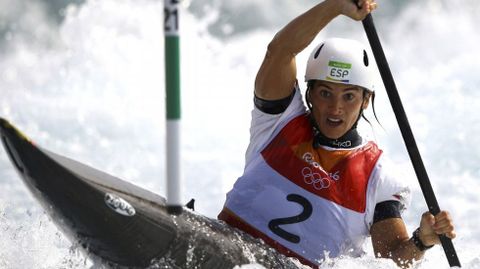 Superando el bronce logrado hace cuatro a�os, Maialen Chourraut ha conseguido esta vez el oro en la competici�n de pirag�ismo de aguas bravas de R�o