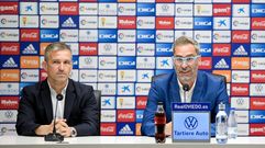 Tito Blanco y Bolo, en la presentaci�n del entrenador del Oviedo