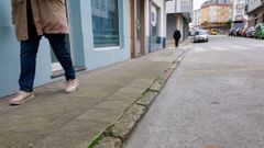 Calle donde la mujer se torci� el tobillo, en Nar�n. 