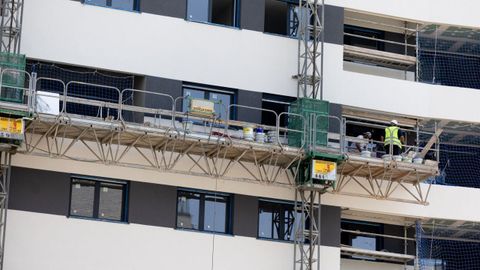 Viviendas en construcci&oacute;n en Madrid.