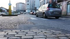 En la Praza do Conde de Fontao conviven tres asfaltados