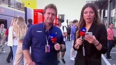 Matteo Bobbi y Federica Masolin.Matteo Bobbi y�Federica Masolin comentando el GP de Espa�a de F�rmula 1