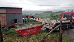 Gijon Asturias.Recogida de plsticos agrarios en Gijn