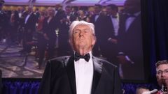 Donald Trump, durante la cena con los corresponsales de la Casa Blanca, durante la cual un hombre intent� atentar contra �l.