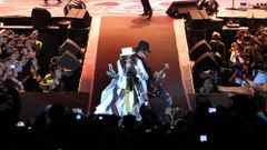 Steven Tyler y Joe Perry en un concierto en Uruguay del a�o 2013.