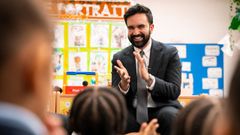 El alcalde neoyorquino durante una lectura infantil este pasado fin de semana
