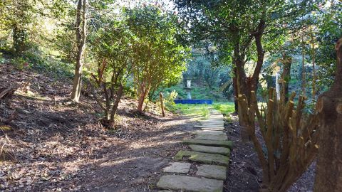 Otra de las fuentes del jardn de la Fonte Baixa, en Luarca