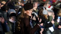 Kate Middleton, en la misa de Navidad en Sandringham