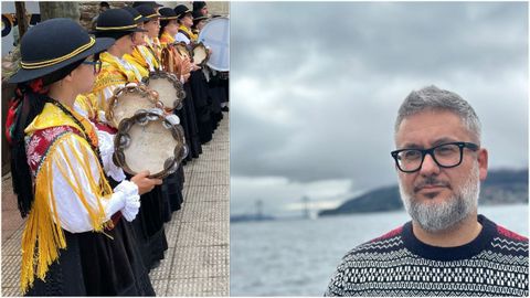 As cantoras de San Pantaleón das Viñas poñeranlle a copla ao «cortexo cívico» de Pontedeume, cuxo percorrido iniciará Antonio Fraga glosando a figura de Agustín Fernández Paz no xardín de Lombardero.