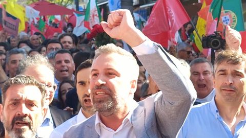 El lder socialista, Pedro Nuno Santos, en Oporto