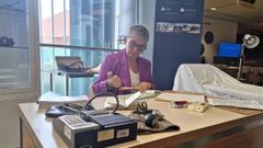 La Consejera Salud visita la exposici�n 'Asturias yes tu' en Fidma