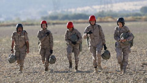 Fotograf�a de grupo de la subpatrulla de la que forma parte la princesa Leonor