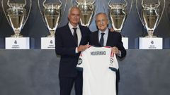 Mourinho el d�a de su presentaci�n con el Real Madrid.