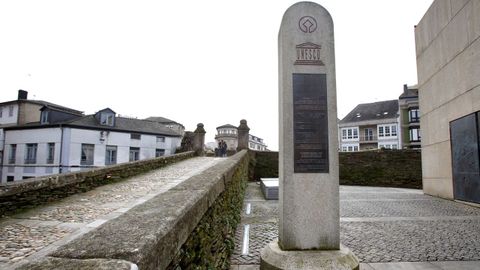 Muralla de Lugo, rampa de acceso al adarve en Po XII