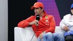 Carlos Sainz.Carlos Sainz en la rueda de prensa previa al Gran Premio de Japón de Fórmula 1