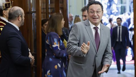 El fiscal general del Estado, lvaro Garca Ortiz, a su llegada al Congreso de los Diputados con motivo de la celebracin del Da de la Constitucin.