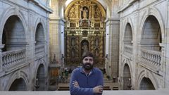 Fray Tomás García, el nuevo párroco de Conxo, en la iglesia de la Mercé