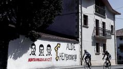 Pintadas de apoyo en Navarra a los j�venes juzgados