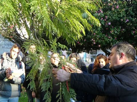 Jaime Blanco guió a los alumnos en la Alameda.