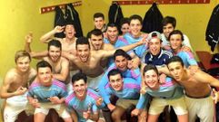Los jugadores del Cadete A, celebrando el triunfo.