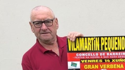 Jos Antonio Rodrguez, en una imagen de archivo, organiza desde hace aos las fiestas de su parroquia, Vilamartn Pequeno, en Barreiros