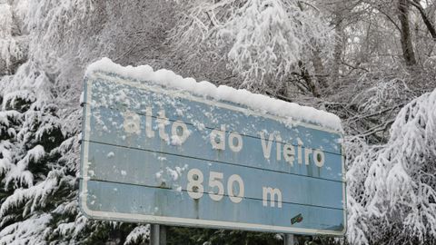 Nieve en el Alto do Vieiro de Bande
