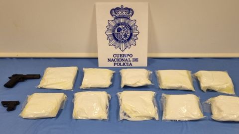 Los 20 kilogramos de speed incautados por la Policía Nacional en Siero